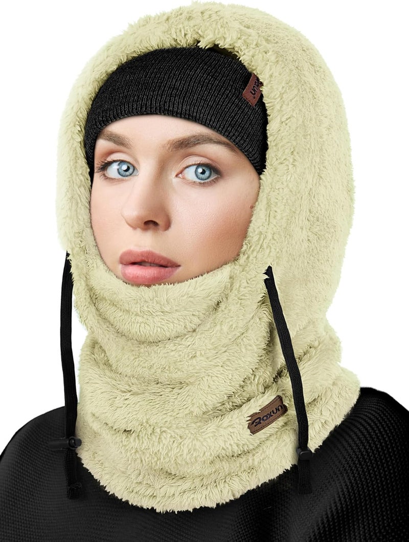 ROXUN Ski Mask Fleece Balaclava, Windproof Face Mask Winter Warm Neck Cover Helmet Hood for Men Women - Image 1